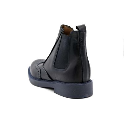 SB 3012 Buty męskie sztyblety skóra wysokie granatowe | Sklep GriShop.eu | Obuwie