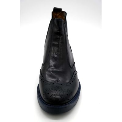 SB 3012 Buty męskie sztyblety skóra wysokie granatowe | Sklep GriShop.eu | Obuwie