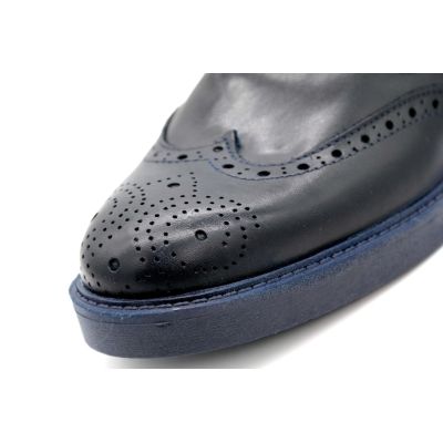 SB 3012 Buty męskie sztyblety skóra wysokie granatowe | Sklep GriShop.eu | Obuwie