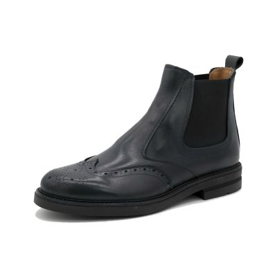 SB 3012 Buty męskie sztyblety skóra wysokie granatowe | Sklep GriShop.eu | Obuwie