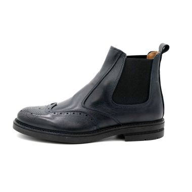 SB 3012 Buty męskie sztyblety skóra wysokie granatowe | Sklep GriShop.eu | Obuwie 2