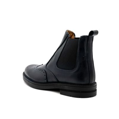 SB 3012 Buty męskie sztyblety skóra wysokie granatowe | Sklep GriShop.eu | Obuwie