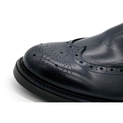 SB 3012 Buty męskie sztyblety skóra wysokie granatowe | Sklep GriShop.eu | Obuwie