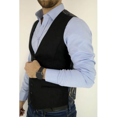 GIOVANNI PERA bezrękawnik, kamizelka męska ekskluzywna casual fale SŁOJE K204 | Sklep GriShop.eu | Kamizelki
