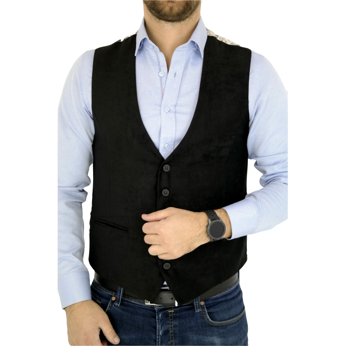 GIOVANNI PERA bezrękawnik, kamizelka męska napisy książka casual GAZETA K202 | Sklep GriShop.eu | Kamizelki