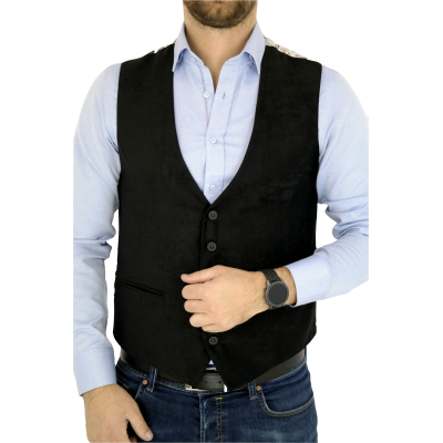 GIOVANNI PERA bezrękawnik, kamizelka męska napisy książka casual GAZETA K202 | Sklep GriShop.eu | Kamizelki