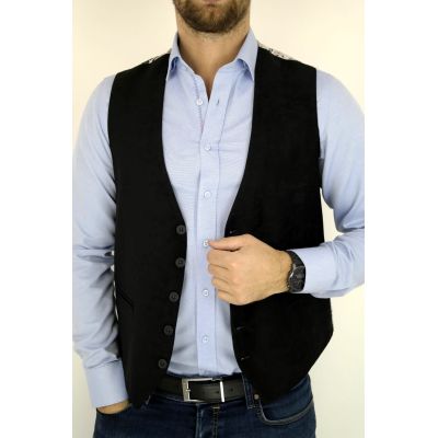 GIOVANNI PERA bezrękawnik, kamizelka męska napisy książka casual GAZETA K202 | Sklep GriShop.eu | Kamizelki