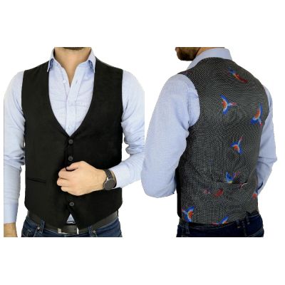 GIOVANNI PERA bezrękawnik, kamizelka męska kolorowa casual PAPUGI K012 | Sklep GriShop.eu | Kamizelki