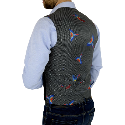 GIOVANNI PERA bezrękawnik, kamizelka męska kolorowa casual PAPUGI K012 | Sklep GriShop.eu | Kamizelki