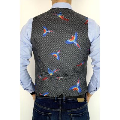GIOVANNI PERA bezrękawnik, kamizelka męska kolorowa casual PAPUGI K012 | Sklep GriShop.eu | Kamizelki