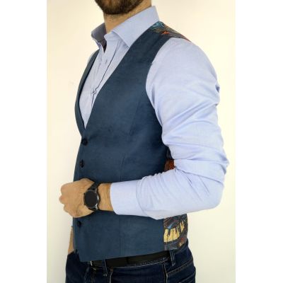 GIOVANNI PERA bezrękawnik, kamizelka męska kolorowa gitary jazz ROCK muzyczna casual K017 | Sklep GriShop.eu | Kamizelki