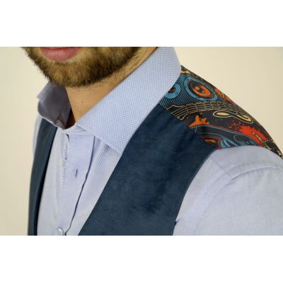 GIOVANNI PERA bezrękawnik, kamizelka męska kolorowa gitary jazz ROCK muzyczna casual K017 | Sklep GriShop.eu | Kamizelki