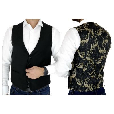 GIOVANNI PERA bezrękawnik, kamizelka męska elegancka złoto glamour K205 GLAM | Sklep GriShop.eu | Kamizelki