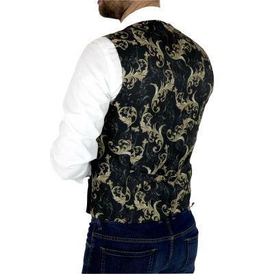 GIOVANNI PERA bezrękawnik, kamizelka męska elegancka złoto glamour K205 GLAM | Sklep GriShop.eu | Kamizelki
