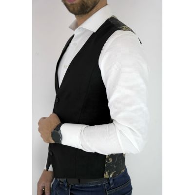 GIOVANNI PERA bezrękawnik, kamizelka męska elegancka złoto glamour K205 GLAM | Sklep GriShop.eu | Kamizelki