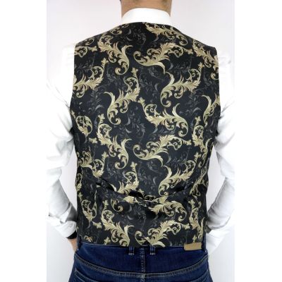GIOVANNI PERA bezrękawnik, kamizelka męska elegancka złoto glamour K205 GLAM | Sklep GriShop.eu | Kamizelki