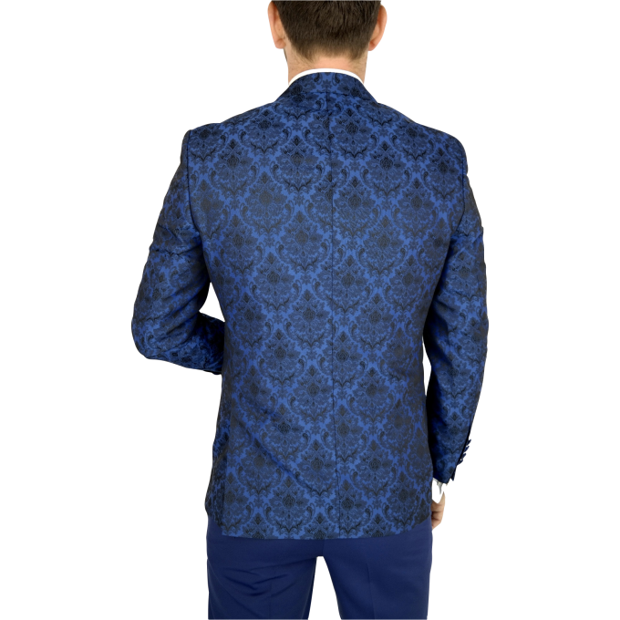 Garnitur męski z kamizelką i muszką niebieski GG06 elegancki Pan Młody i nie tylko, ślubny | Sklep GriShop.eu | Garnitury