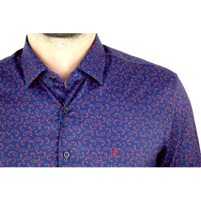 DANIEL BESSI Koszula męska fb269 efekt jedwabiu | Sklep GriShop.eu | Koszule