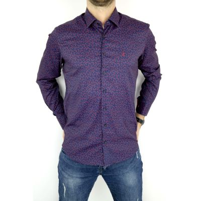 DANIEL BESSI Koszula męska fb269 efekt jedwabiu | Sklep GriShop.eu | Koszule