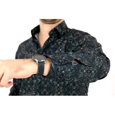 GIOVANNI PERA Koszula męska GP43 słoje ciemna kolorowa | Sklep GriShop.eu | Koszule