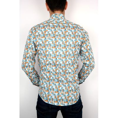 GIOVANNI PERA Koszula męska GP44 klocki lego kolorowa | Sklep GriShop.eu | Koszule