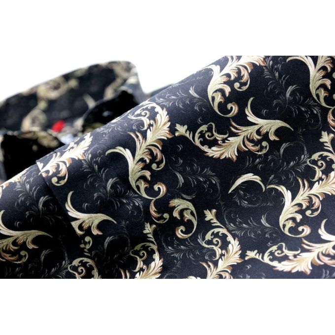 GIOVANNI PERA Koszula męska GP47 glamour czarna, złoto elegancka GLAM | Sklep GriShop.eu | Koszule