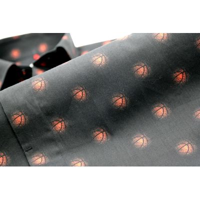 GIOVANNI PERA Koszula chłopięca GK41 kolekcja tata, syn czarna w piłki koszykówka sport | Sklep GriShop.eu | Koszule
