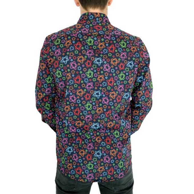 TANCREDO Koszula męska TN09 granatowa, kolorowe gwiazdki | Sklep GriShop.eu | Koszule