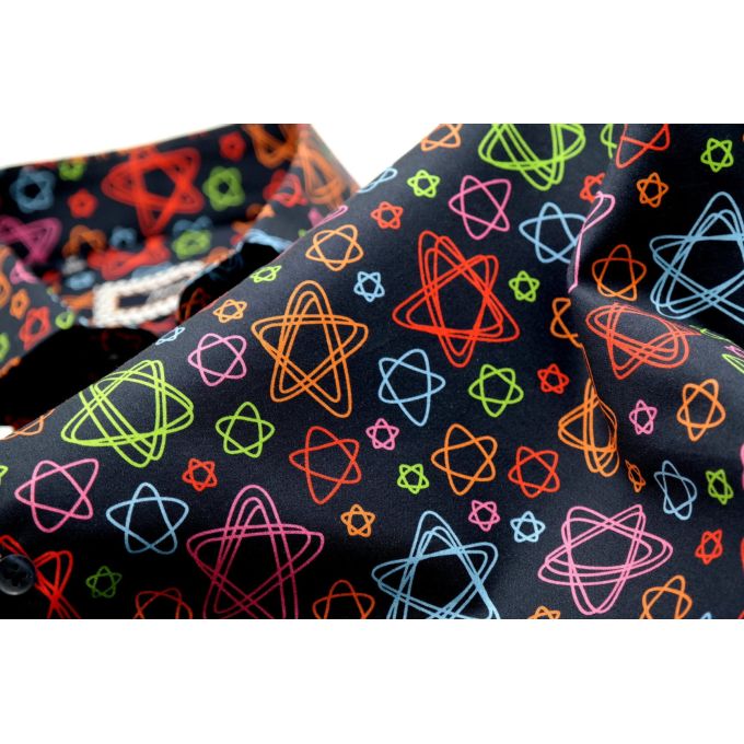 TANCREDO Koszula męska TN09 granatowa, kolorowe gwiazdki | Sklep GriShop.eu | Koszule