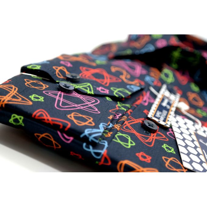 TANCREDO Koszula męska TN09 granatowa, kolorowe gwiazdki | Sklep GriShop.eu | Koszule