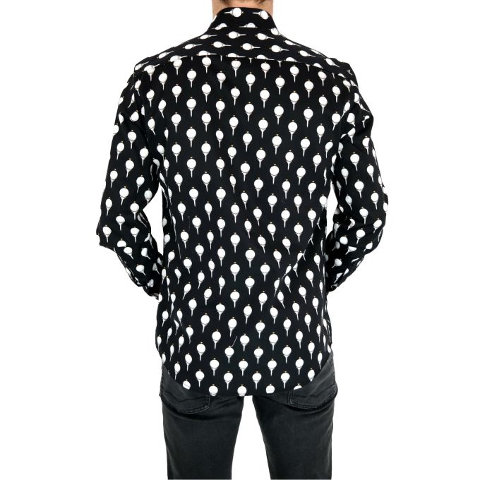 TANCREDO Koszula męska TN12 czarna w piłeczki do golfa | Sklep GriShop.eu | Koszule