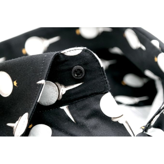 TANCREDO Koszula męska TN12 czarna w piłeczki do golfa | Sklep GriShop.eu | Koszule