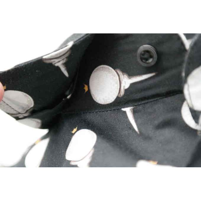 TANCREDO Koszula męska TN12 czarna w piłeczki do golfa | Sklep GriShop.eu | Koszule