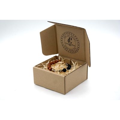 GIOVANNI PERA Bransoleta męska drewno, czaszka, lawa wulkaniczna BGP24 | Grishop | Galanteria i dodatki