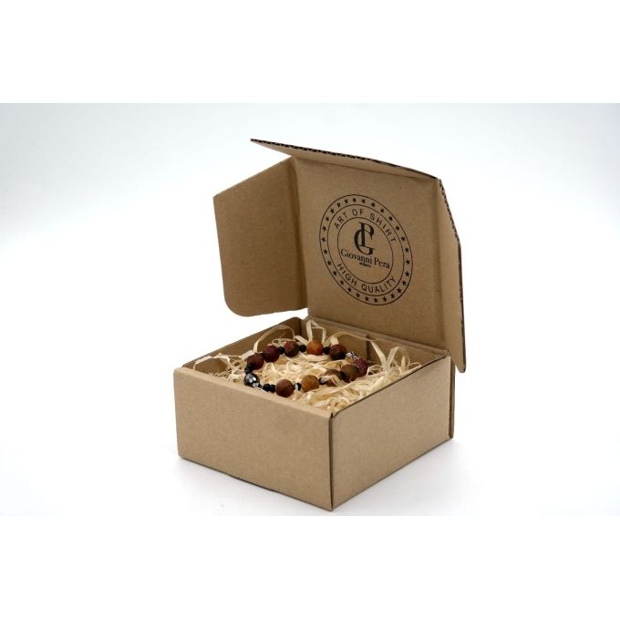 GIOVANNI PERA Bransoleta męska, kamienie planeta, krzyż BGP26 | Grishop | Galanteria i dodatki