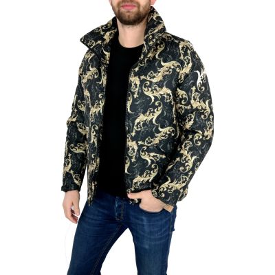 GIOVANNI PERA Kurtka męska czarno-złota glamour | Sklep GriShop.eu | Kurtki