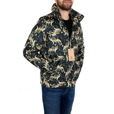 GIOVANNI PERA Kurtka męska czarno-złota glamour | Sklep GriShop.eu | Kurtki