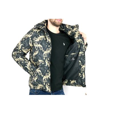 GIOVANNI PERA Kurtka męska czarno-złota glamour | Sklep GriShop.eu | Kurtki