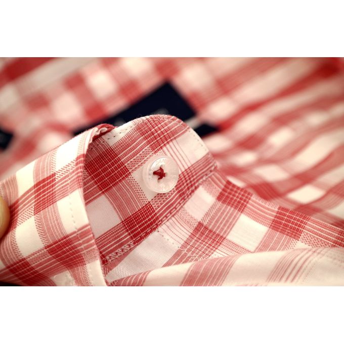 DANIEL BESSI Koszula męska fb741 czerwona krata | Sklep GriShop.eu | Koszule