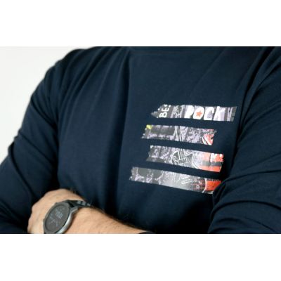 GIOVANNI PERA longsleeve męski T-shirt z długim rękawem TGP43 okrągły granat rock | Sklep GriShop.eu | Koszulki