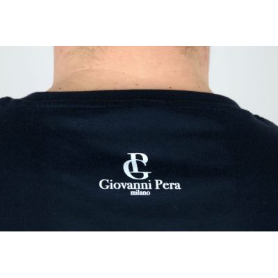 GIOVANNI PERA longsleeve męski T-shirt z długim rękawem TGP43 okrągły granat rock | Sklep GriShop.eu | Koszulki