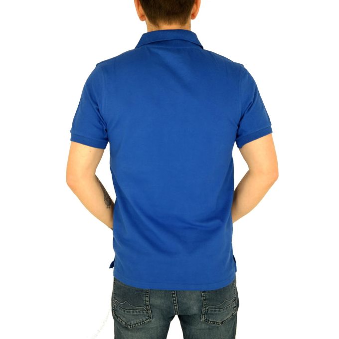 GIOVANNI PERA T-shirt Polo męski niebieski TGP56 pixele | Sklep GriShop.eu | Koszulki