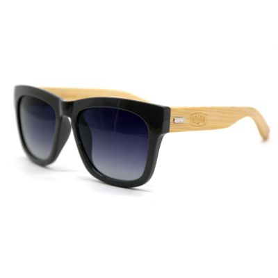 NOLAN Okulary Damskie szare, drewno bambusowe polaryzacja | Grishop | Galanteria i dodatki