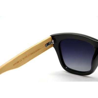 NOLAN Okulary Damskie szare, drewno bambusowe polaryzacja | Grishop | Galanteria i dodatki