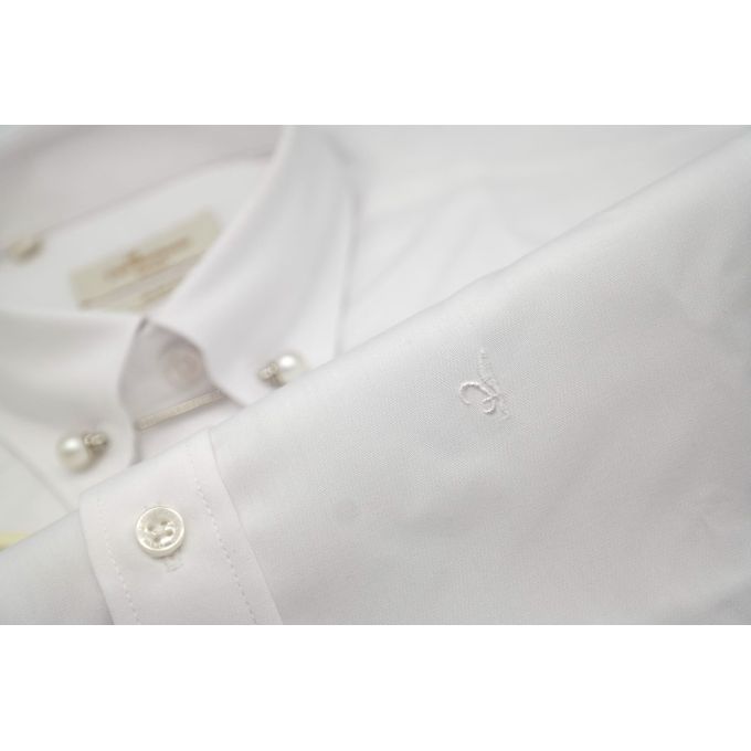 DANIEL BESSI Koszula męska fb002P biała z ozdobą przy kołnierzyku | Sklep GriShop.eu | Koszule