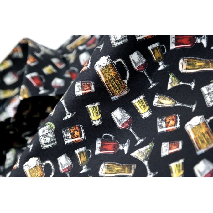 TANCREDO Koszula męska krótki rękaw TN19 czarna, piwo drinki | Sklep GriShop.eu | Koszule