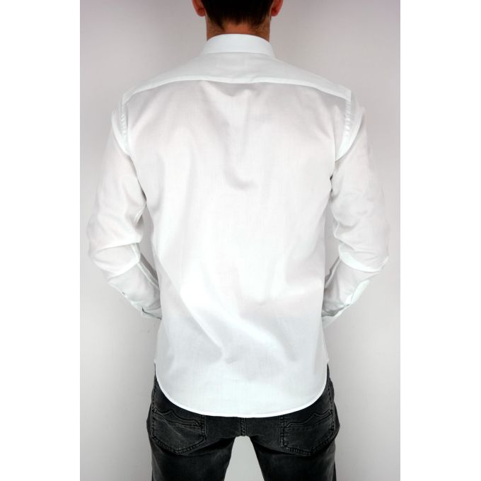 TANCREDO Koszula męska TN23 biała, gładka | Sklep GriShop.eu | Koszule