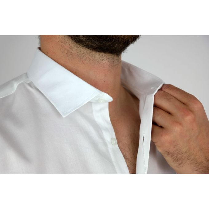 TANCREDO Koszula męska TN23 biała, gładka | Sklep GriShop.eu | Koszule
