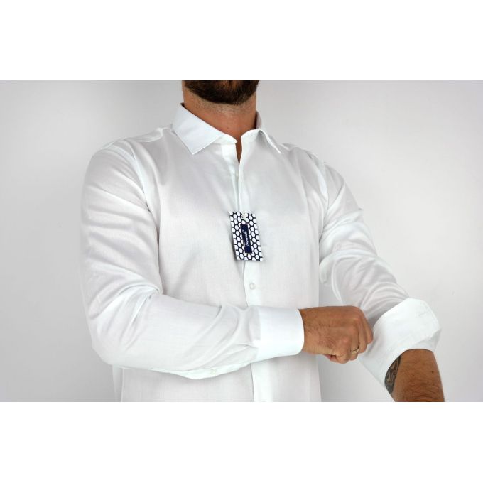 TANCREDO Koszula męska TN23 biała, gładka | Sklep GriShop.eu | Koszule