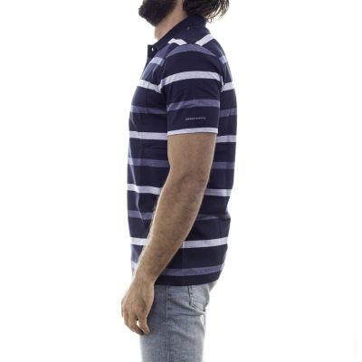 AMERIGO VESPUCCI T-shirt Polo męski granatowa w paski AV6 | Sklep GriShop.eu | Koszulki